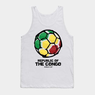 Republic of the Congo Football Country Flag Tank Top